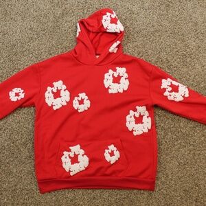 Denim Tears Red Mens Hoodie